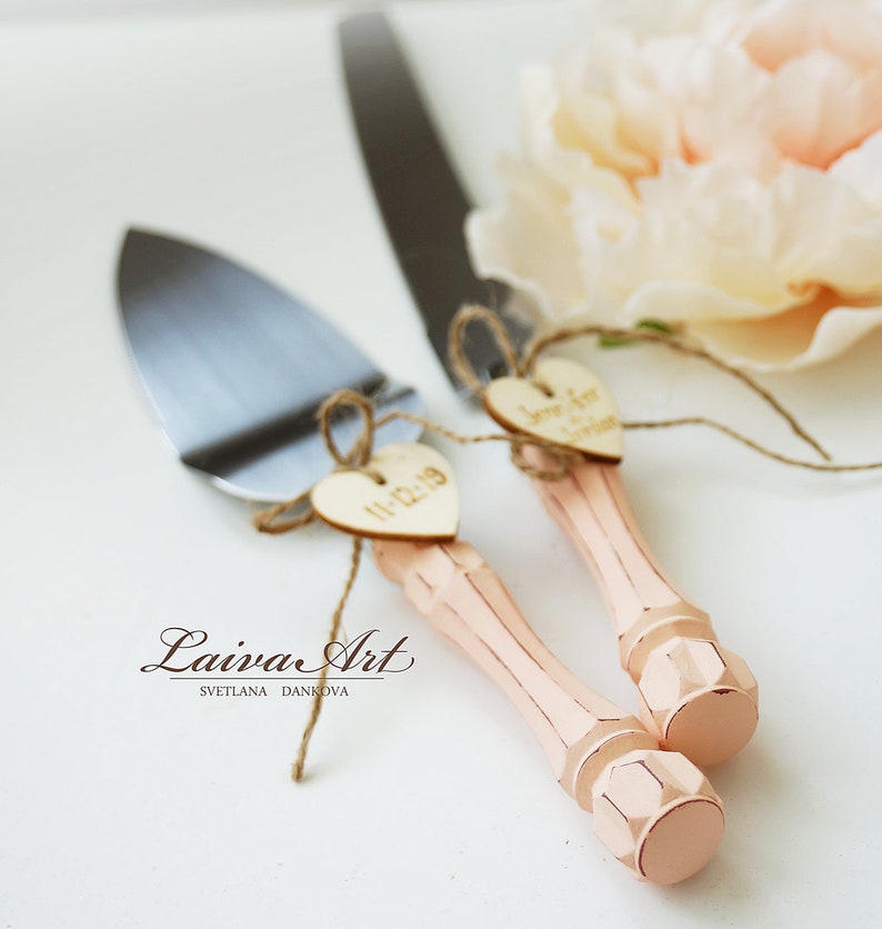 Grey Wedding Cake Server Set & Knife Cake Cutting Set