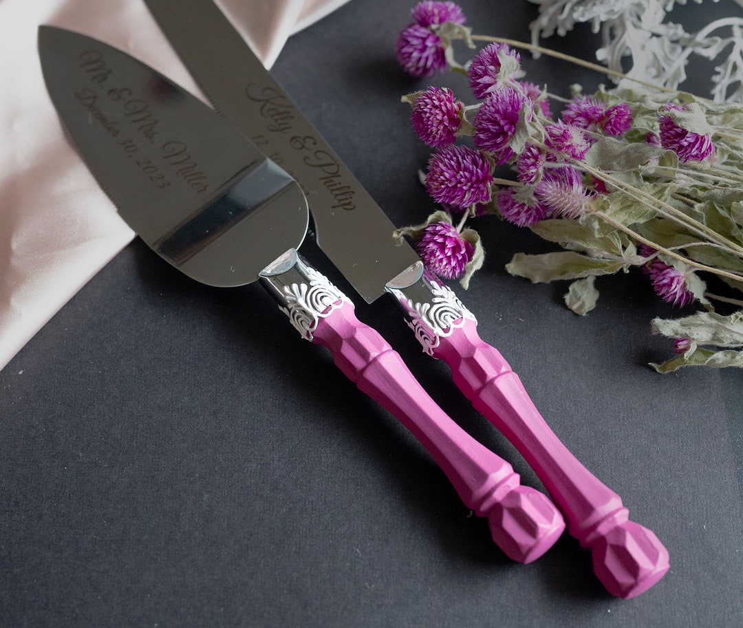 Couteau à Gateaux de Mariage Et Server Set: Pie élégante Rustique