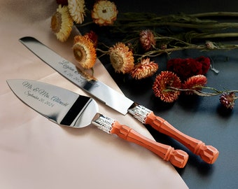 Fall Wedding Cake Cutting Set Wedding Cake Knife Set Wedding Cake Server Wedding Cake Cutter Cake Decoration