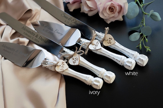 Personalized Cake Plate and Forks Set Dessert Fork Set
