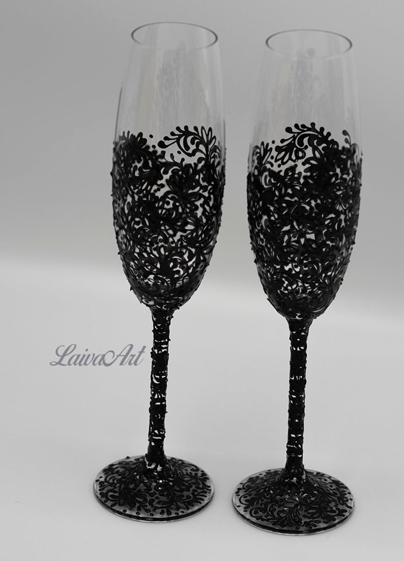 Personalized Wedding Glasses Toasting Flutes Toasting flutes gold Glasses Bride and Groom Champagne Glasses Toasting flutes White image 9