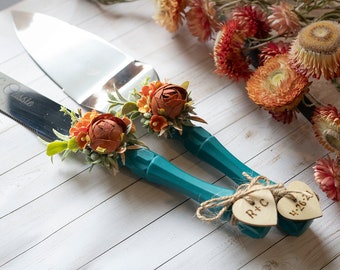 Fall Wedding Cake Cutting Set Wedding Cake Knife Set Wedding Cake Server Wedding Cake Cutter Cake Decoration