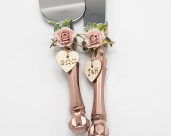 Rustic Wedding Cake Server Set & Knife Cake Cutting Set Wedding Cake Knife Set Wedding Cake Servers Wedding Cake Cutter Cake Decoration