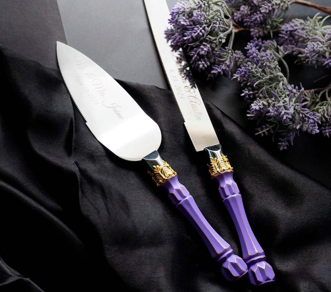 Gold Wedding Cake Cutting Set & Knife Cake Cutting Set Wedding Cake