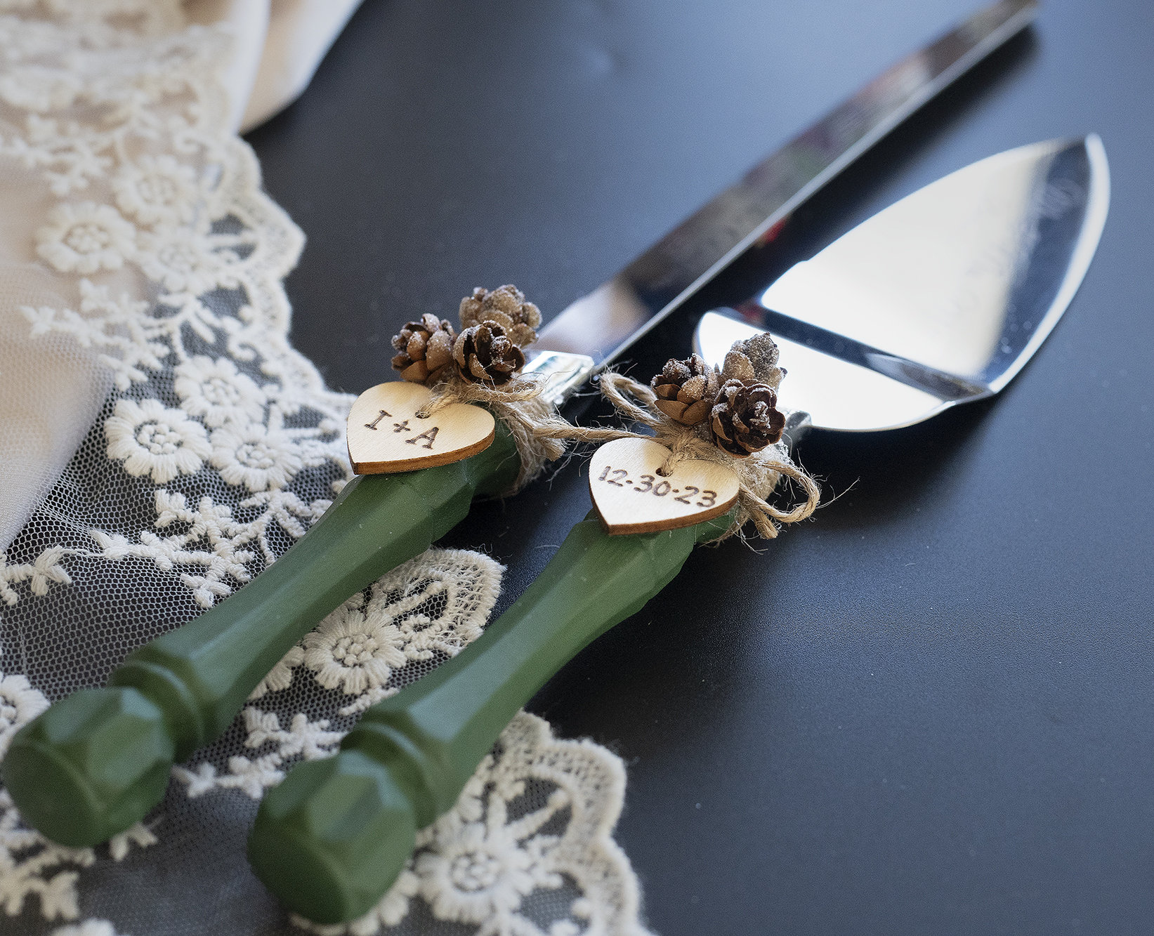 Wedding cake knife best sale set