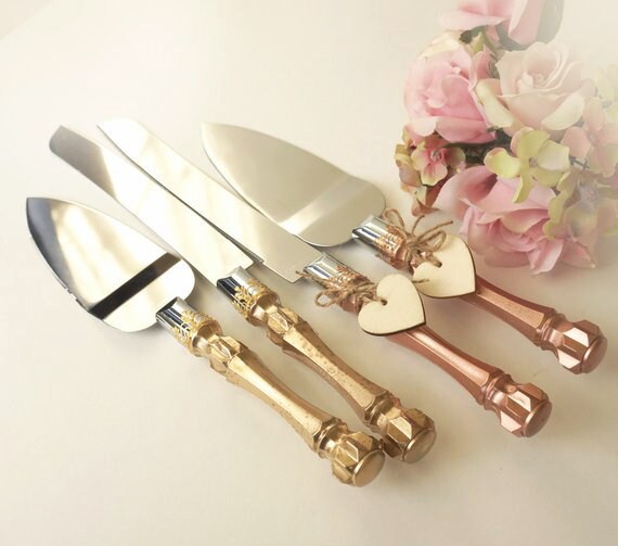 rose gold wedding cake server set knife cake cutting set wedding cake knife set wedding cake servers wedding cake cutter cake decoration