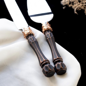 Personalized Wedding Cake Server Set: Stainless Steel Knife & Cutter image 14