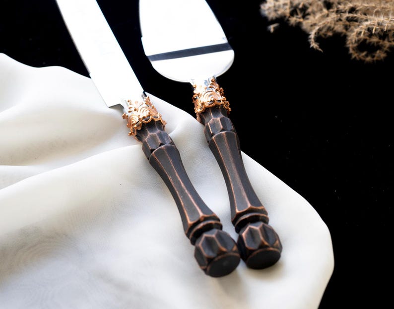 Personalized Wedding Cake Server Set: Stainless Steel Knife & Cutter image 14