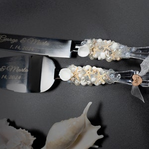 beach wedding cake cutter