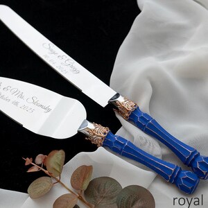Personalized Wedding Cake Server Set: Stainless Steel Knife & Cutter image 12