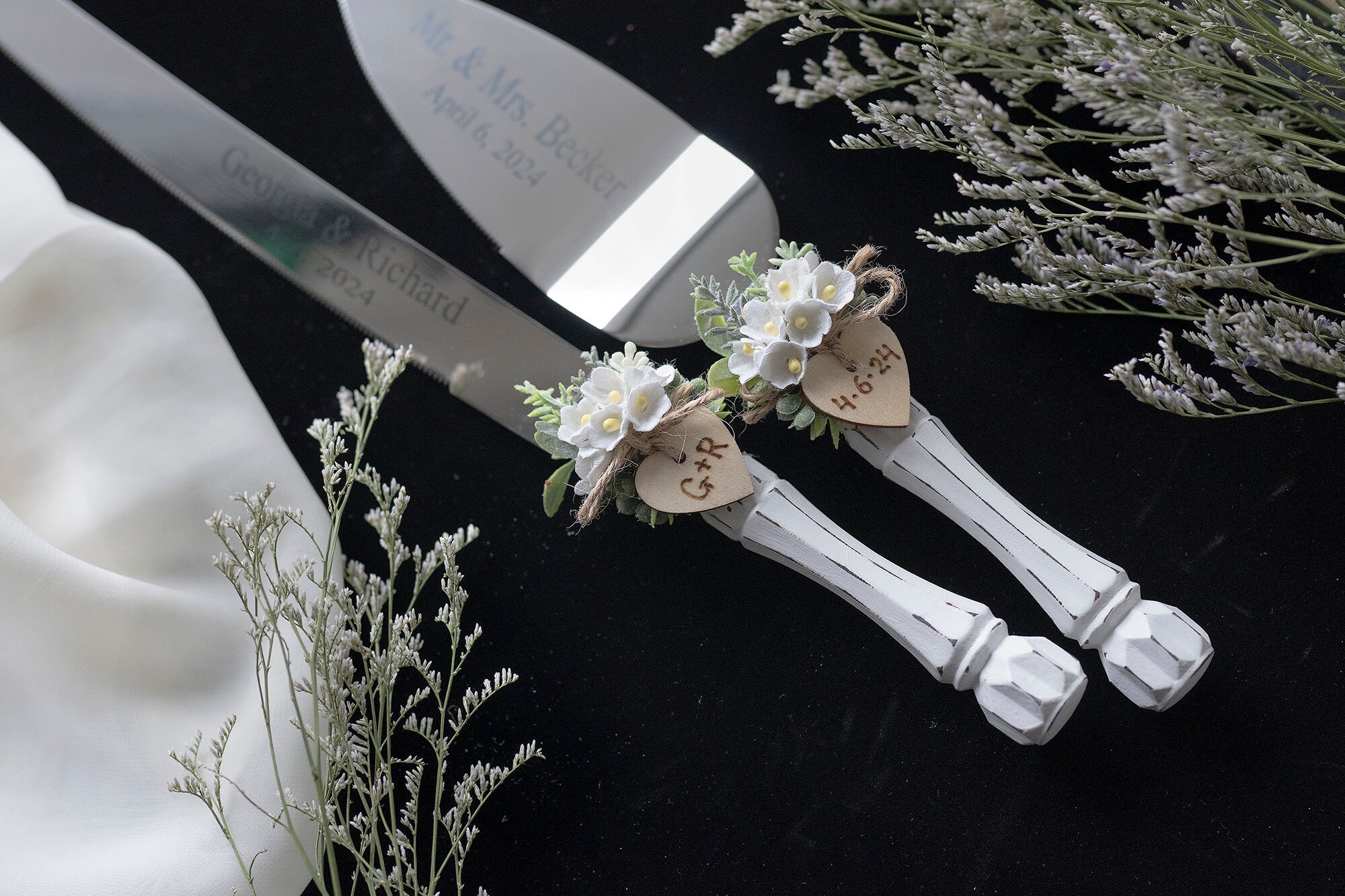 Navy Blue Wedding Cake Server Cake Cutting Set Wedding Cake Knife Set  Wedding Cake Servers Wedding Cake Cutter 