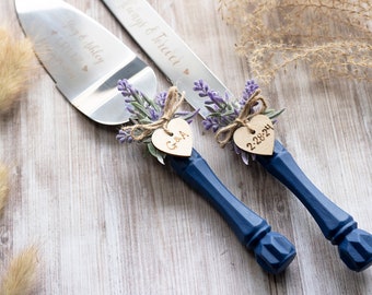 Lavender Cake Server Set Cake Cutter Set Cake Cutting Set Cake Server and Knife