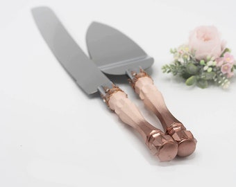 Personalized Gold Wedding Cake Server Set & Knife Wedding Cake Knife Set Wedding Cake Servers Wedding Cake Cutter Gatsby Style Wedding