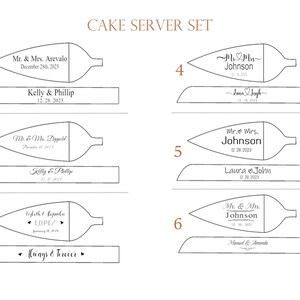 Personalized Wedding Cake Server Set: Stainless Steel Knife & Cutter image 4
