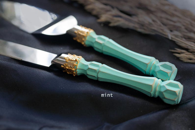 Personalized Wedding Cake Server Set: Stainless Steel Knife & Cutter image 15