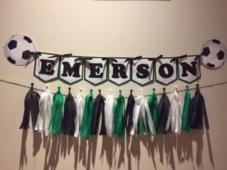 Soccer Theme Sports Birthday Party Wall Tassel Garland Etsy
