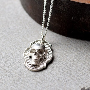 Men&#39;s Silver Necklace Necklace Gothic Skulls