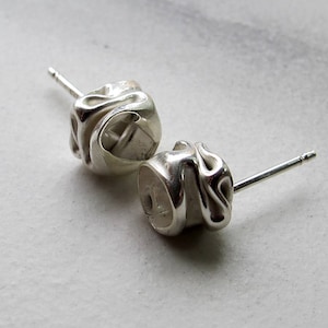 Wavy earrings abstract stud earrings