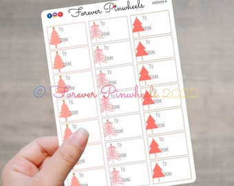 Hoja de pegatinas para etiquetas de regalo de Navidad