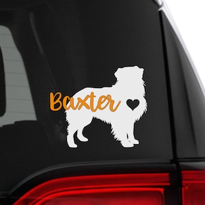 Australian Shepherd Love - Aussie Love - Personalized - Aussie Decal/Sticker for Window, Car, Cup, Laptop Case, etc.