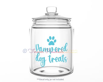 Etiqueta/etiqueta engomada del vinilo del tarro del regalo del perro para la etiqueta del bote del bocado del animal doméstico con refranes divertidos