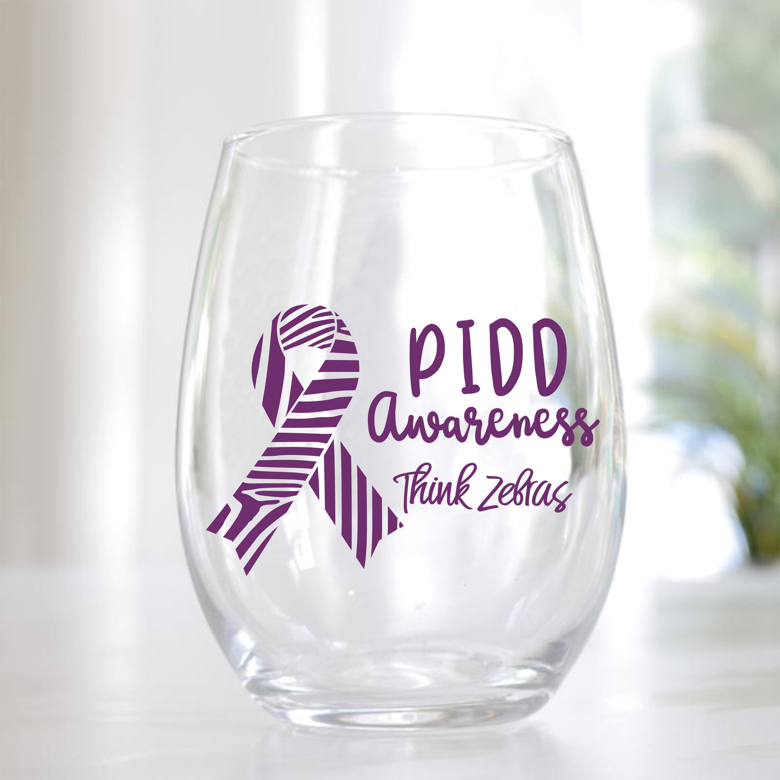 PIDD Awareness Zebra Ribbon Decal, Immune Deficiency Sticker - Etsy