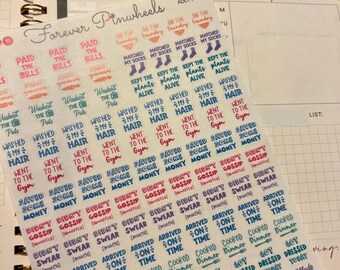 Adulting Reward Planner Sticker Sheet