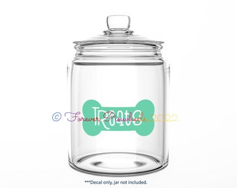 Calcomanía/pegatina de vinilo para tarro de golosinas para perros, refranes divertidos