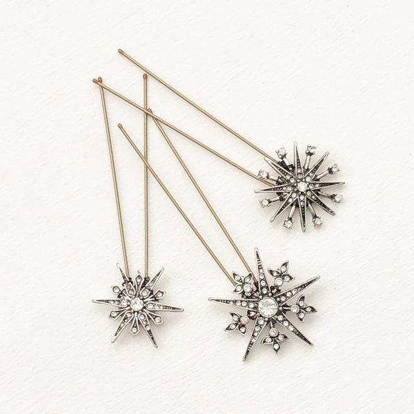 Épingles à cheveux étoile de mariage, accessoires pour cheveux célestes, épingles à cheveux de demoiselles d'honneur, épingles à cheveux constellation, cadeau pour demoiselles d'honneur