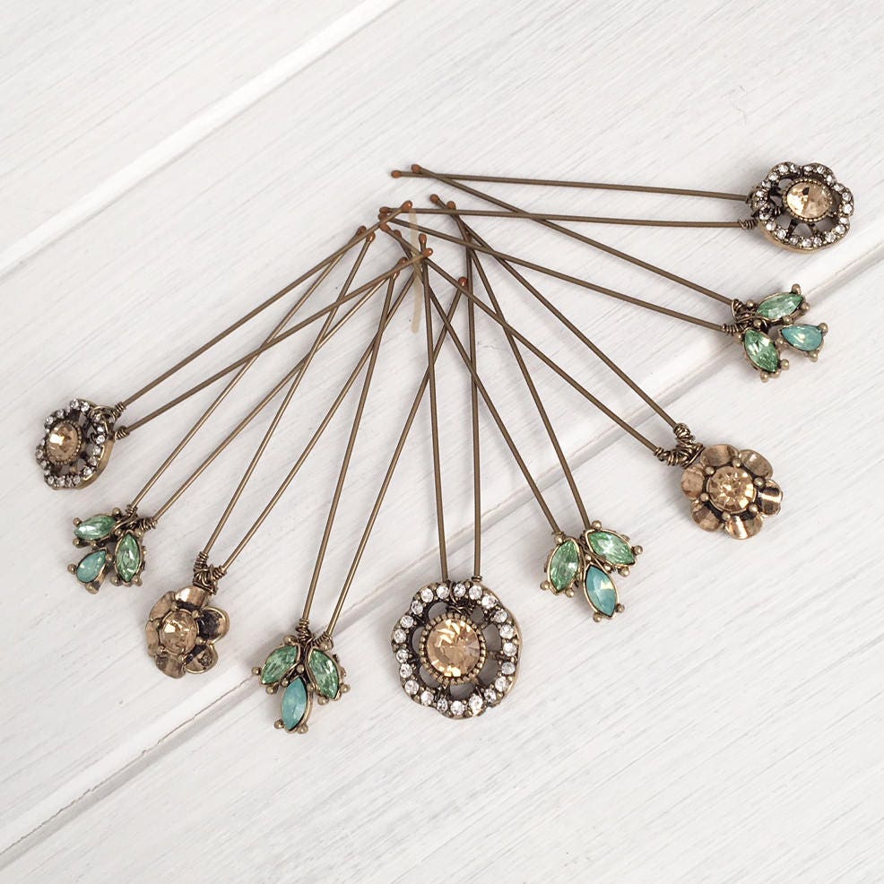 Vintage Women's Alloy Hair Clips Pin Hairpins Crystal Tassel Hairpin Accessories Vintage Women's Alloy Hair Clips Pin Hairpins Crystal Tassel Hairpin Accessories