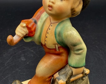 1950s Vintage Hummel Goebel “Merry Wanderer” Figurine |  V Bee Mark | Authentic
