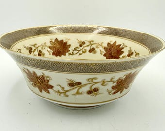 Vintage Japanese Handpainted Porcelain Bowl | Andrea by Sadek | Imari Style Japanese Pattern