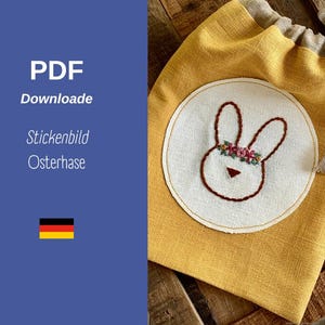 Easter embroidery design/pattern/stitch pattern / Easter bunny: "Easter bunny" for digital download (PDF), spring, hare, rabbit