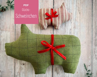 Sewing instructions & pattern, stuffed toy, "Pig", PDF download, digital, stuffed toy, DIY toy, DIY animal figures