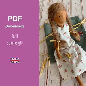 Sew 'Summer Girl' Doll: PDF Pattern & Step-by-Step Instructions - Creative Sewing Project, Handmade, Tutorial, DIY, Heirloom, Crafting Guide