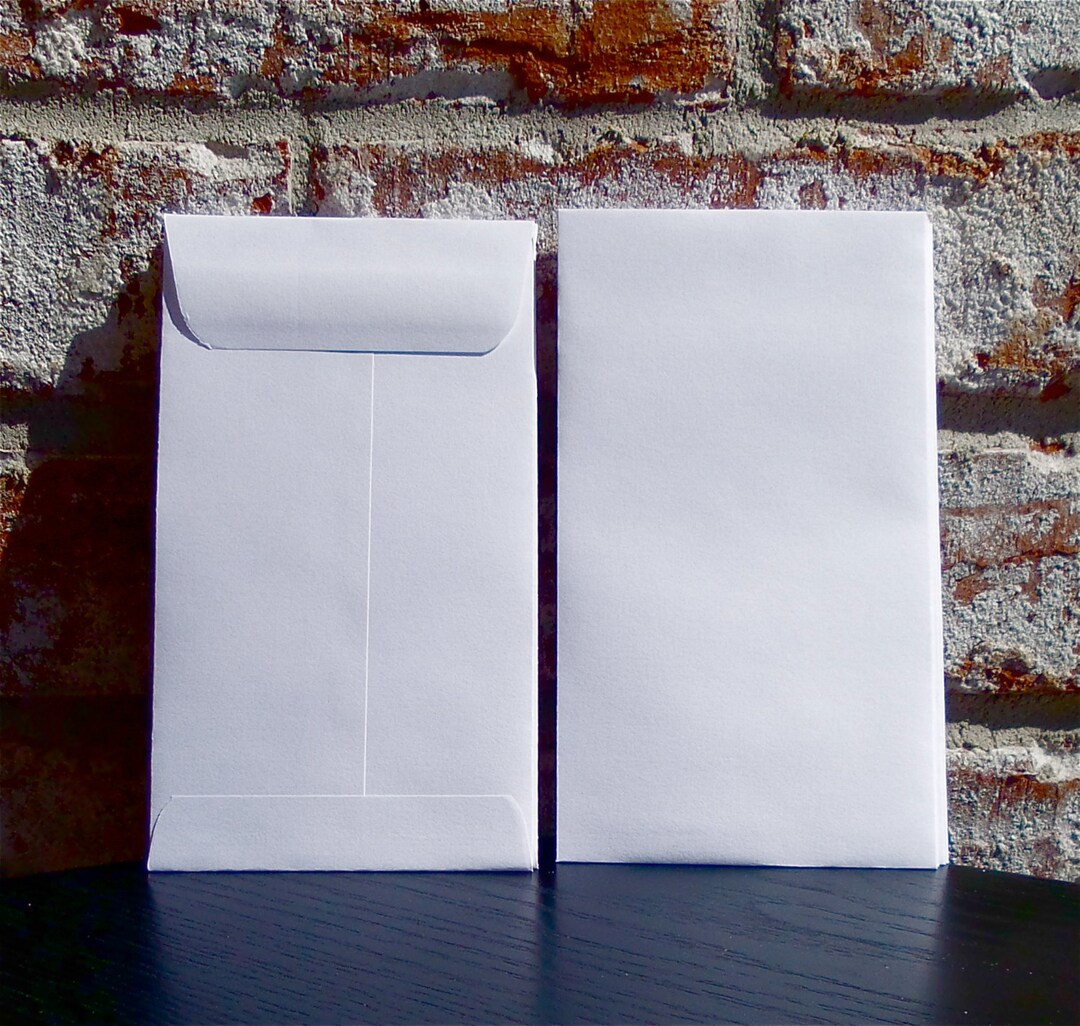 White Invitation Envelopes 3 1/8 X 5 1/2 Coin Style Perfect for