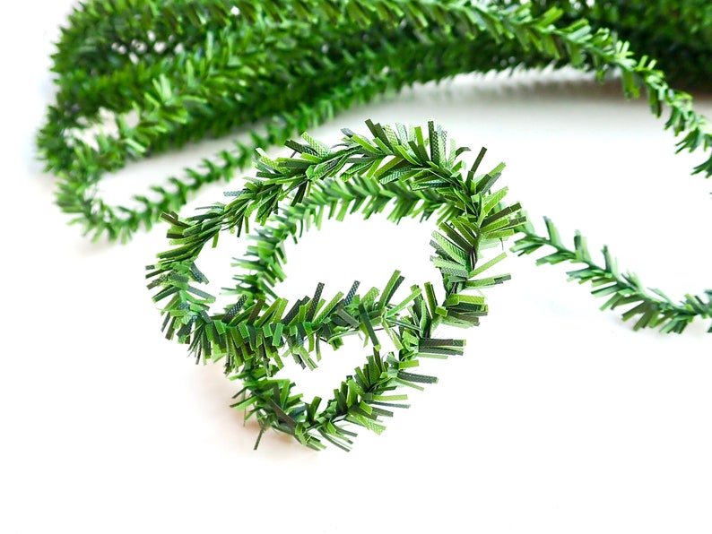 Miniature Faux Pine Roping Wired Garland Perfect for Holiday Christmas Crafts and Decor, Villages, Fairy Gardens & Dollhouses image 1