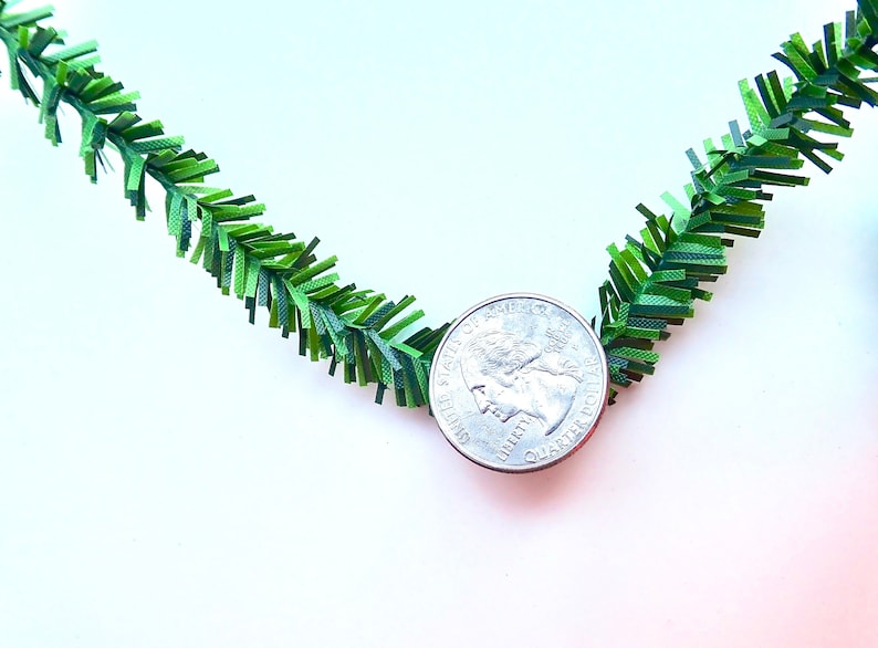 Miniature Faux Pine Roping Wired Garland Perfect for Holiday Christmas Crafts and Decor, Villages, Fairy Gardens & Dollhouses image 8