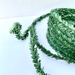 Miniature Faux Pine Roping Wired Garland Perfect for Holiday Christmas Crafts and Decor, Villages, Fairy Gardens & Dollhouses image 2