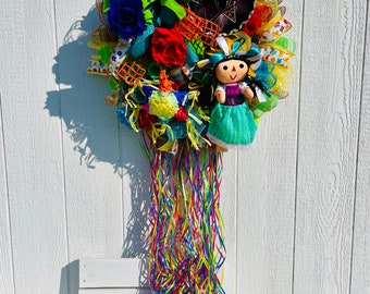 Fiesta wreath, Cinco de Mayo, wreath, summaries, Mother’s Day wreath