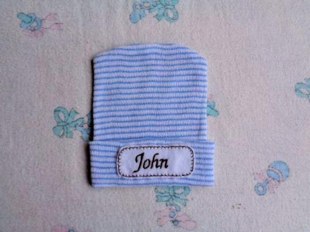 Personalized Baby Boy Hospital Hat Etsy