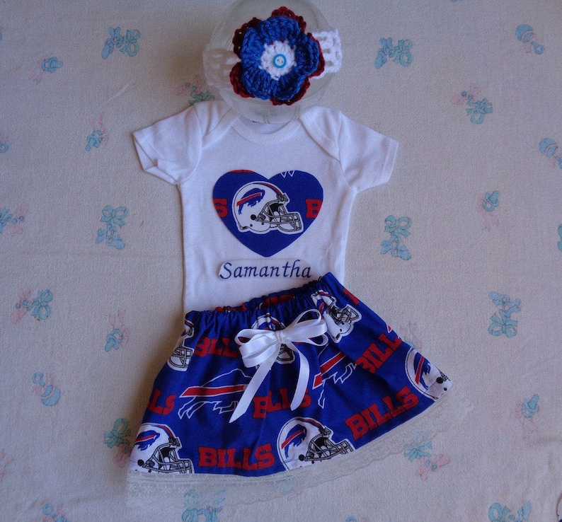 Buffalo Bills Personalized Baby Girl Onesie Skirt and Etsy