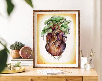 Tree of Life: Banyan | ink & watercolor, giclee art print, eclectic, wall art, home decor