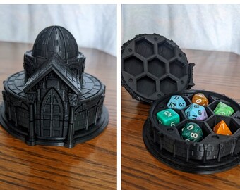 Castle Dice Storage Box with Removable Lid