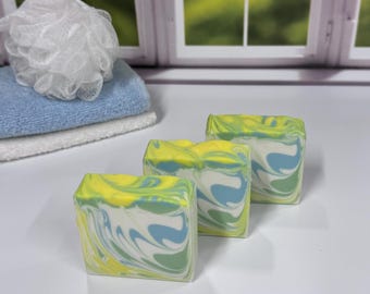 Coconut Pineapple Artisan Soap: Tropical Scent, Handmade Bar Soap
