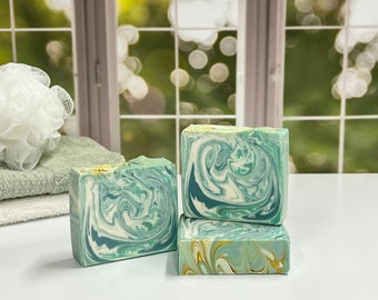 Green Irish Tweed Soap / Artisan Soap / Handmade Soap / Soap / Cold Process Soap