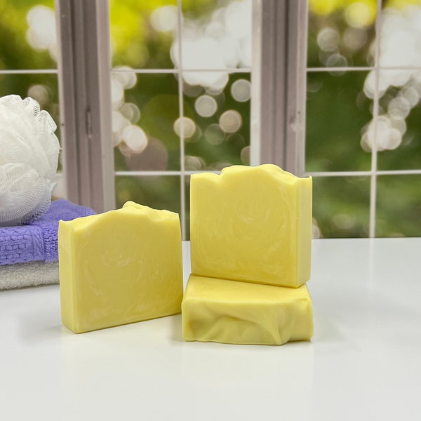 Lemon Sugar Soap / Artisan Soap / Handmade Soap / Soap / Cold Process Soap