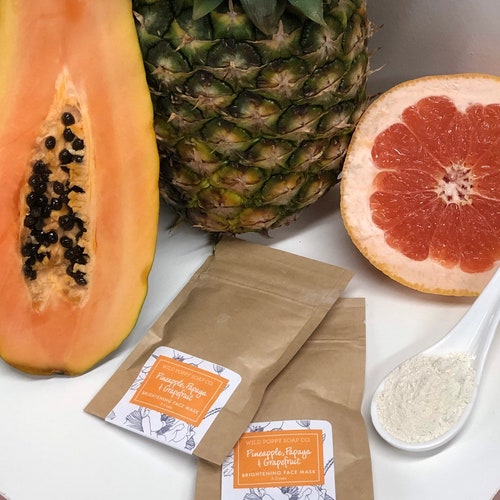 Pineapple Papaya & Grapefruit Brightening Face Mask Etsy