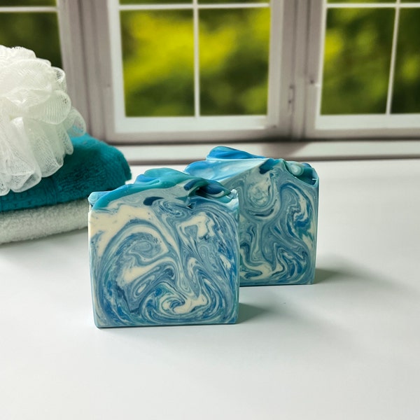 Savon bleu d'Hawaï/savon artisanal/savon fait main/savon/savon traité à froid
