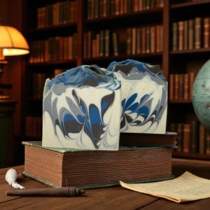 Sherlock's Study Artisan Soap: Leather, Rosewood & Aged Books